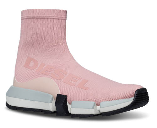Sportovní růžové dámské zimní boty Diesel